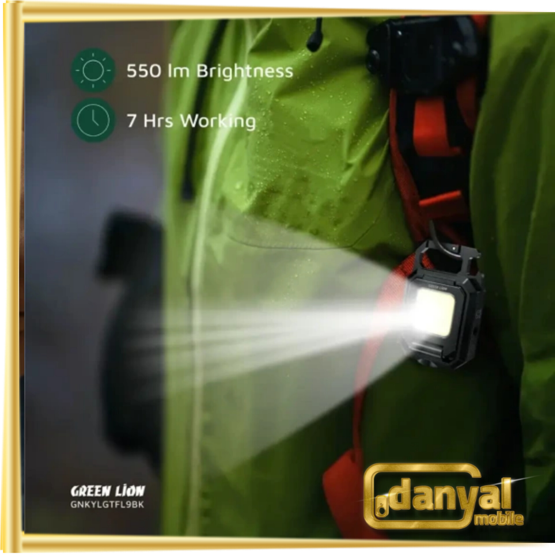 چراغ قوه گرین لاین مدل GNKYLGTFL9BK تاشو