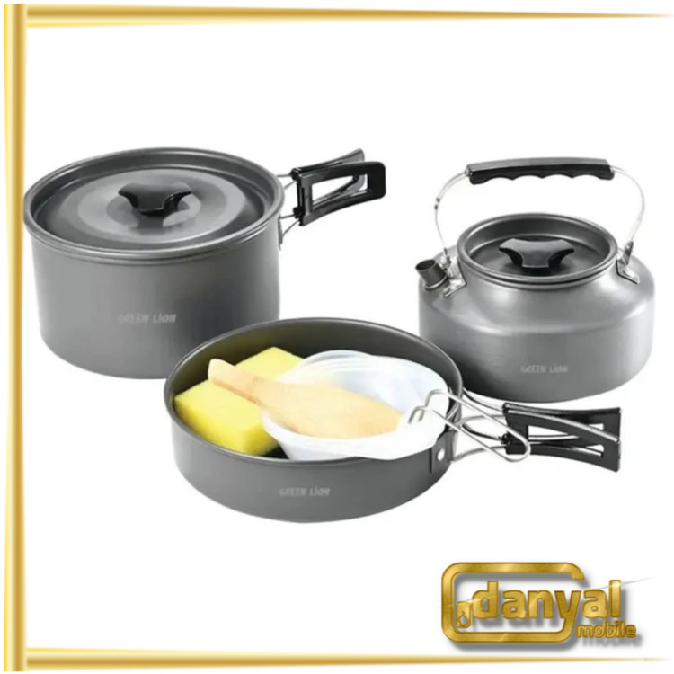 ست ظروف آشپزی کمپینگ گرین لاین Green Lion 7 IN 1 Camping Cookware