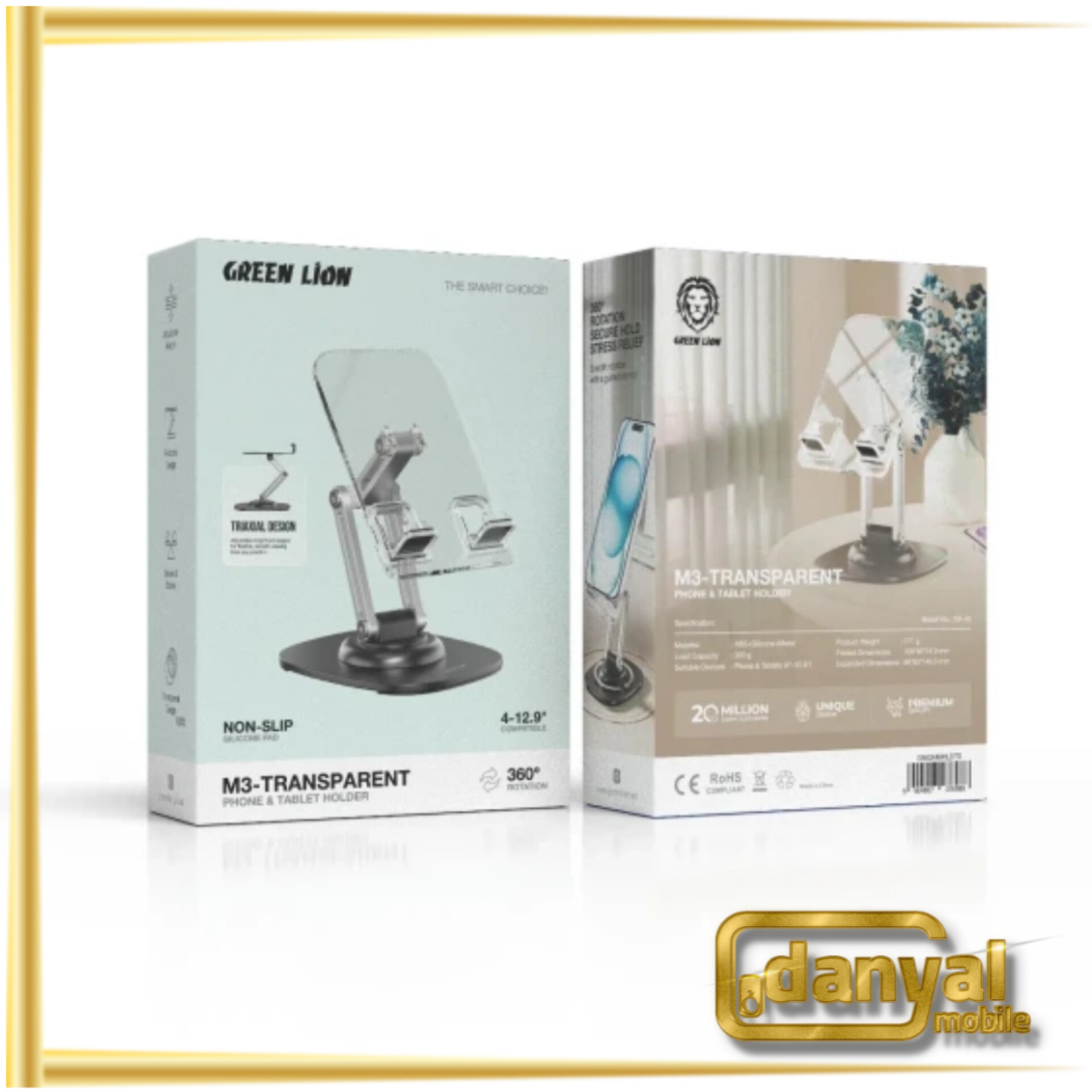 پایه نگهدارنده موبایل گرین لاین مدل M3-Transparent