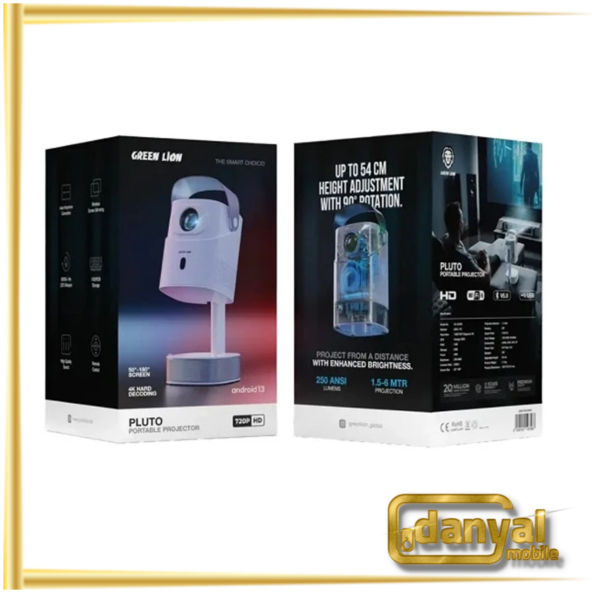 ویدئو پروژکتور قابل حمل گرین لاین مدل Pluto کیفیت 4K