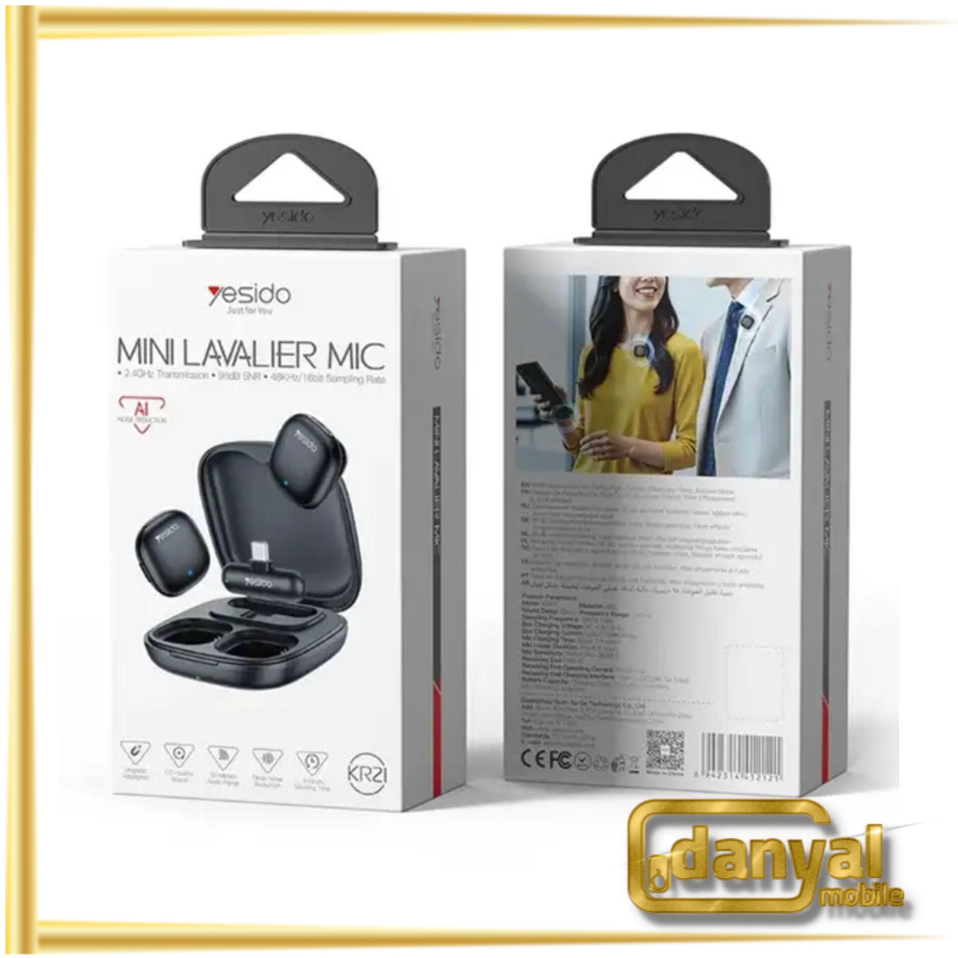 میکروفون یقهای بیسیم یسیدو مدل KR21 تایپسی