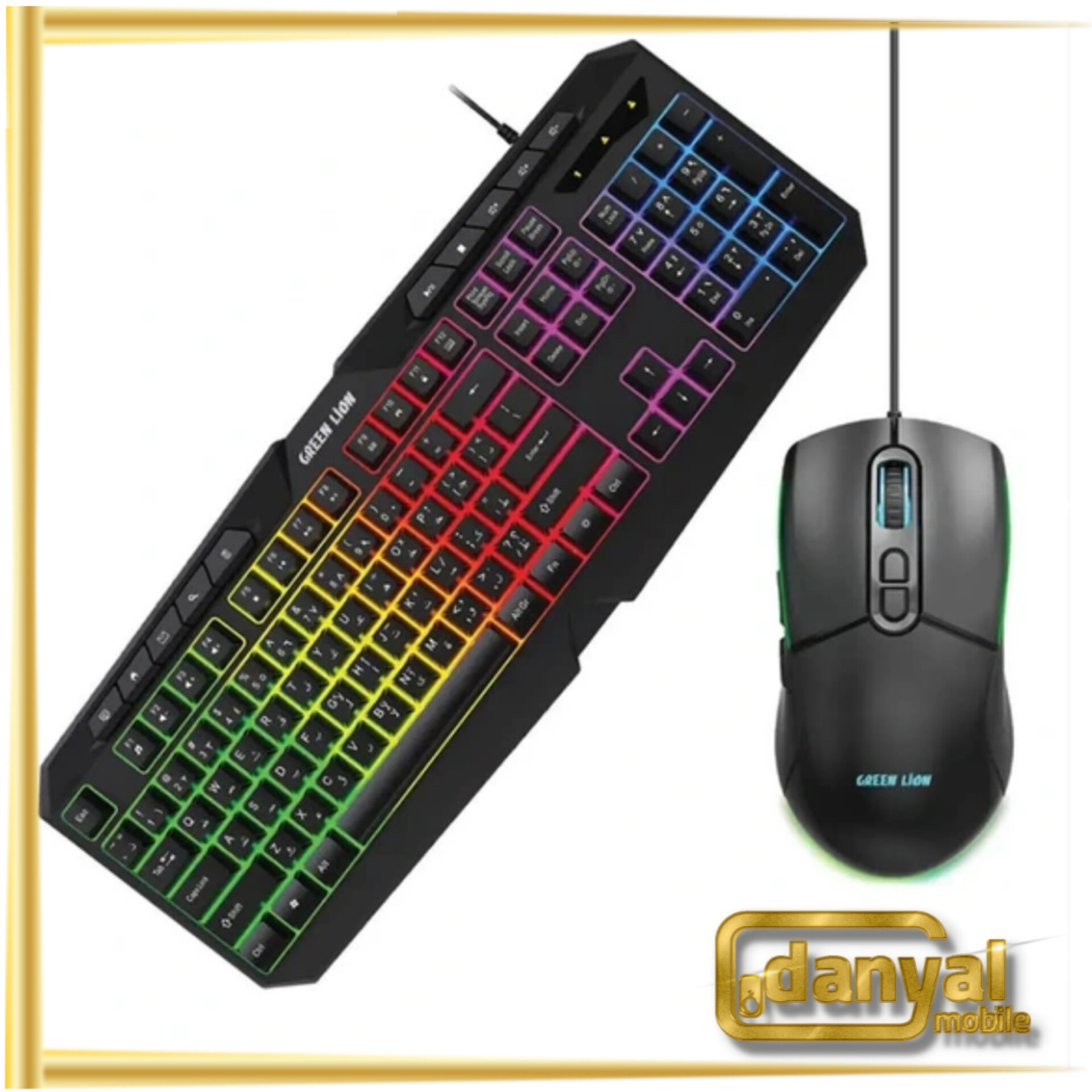 کیبورد و ماوس گیمینگ گرین لاین مدل GK-400 RGB