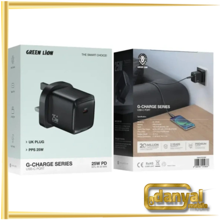 شارژر گرین لاین Green Lion G Charge Series USB C Port Wall Charger 25W PD