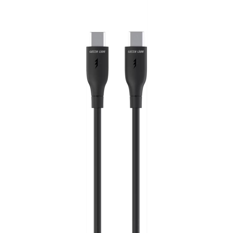 کابل تایپ سی 60 وات گرین لاین Green Lion USB-C to USB-C PVC - مشکی