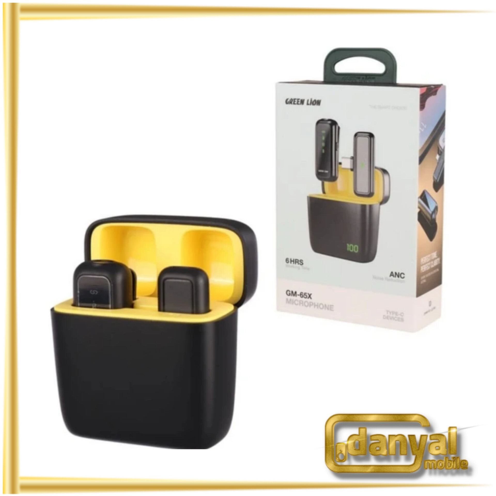 میکروفون یقه ای بی سیم گرین لاین مدل GM-65X تایپ سی