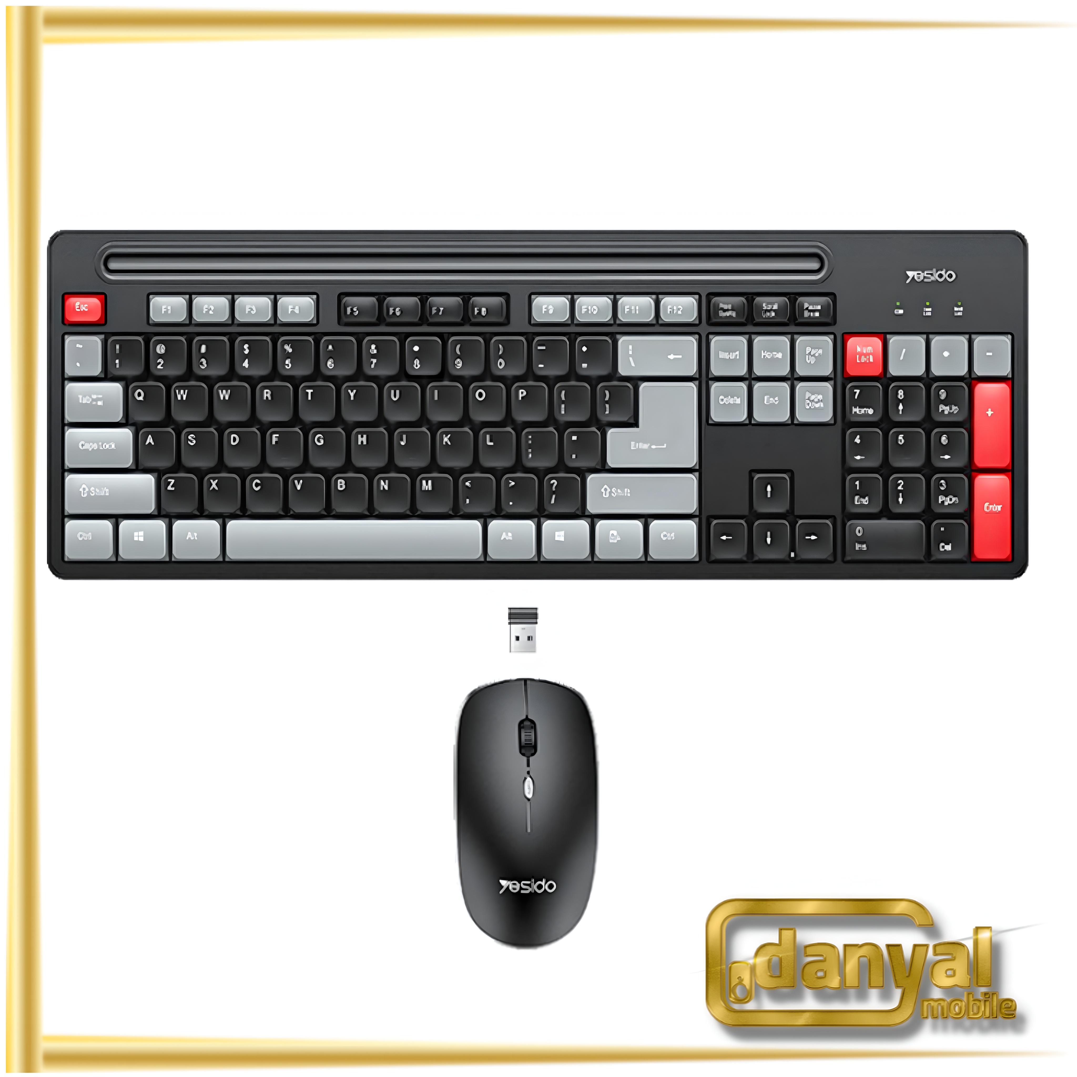 کیبورد و موس بی سیم یسیدو KB43
