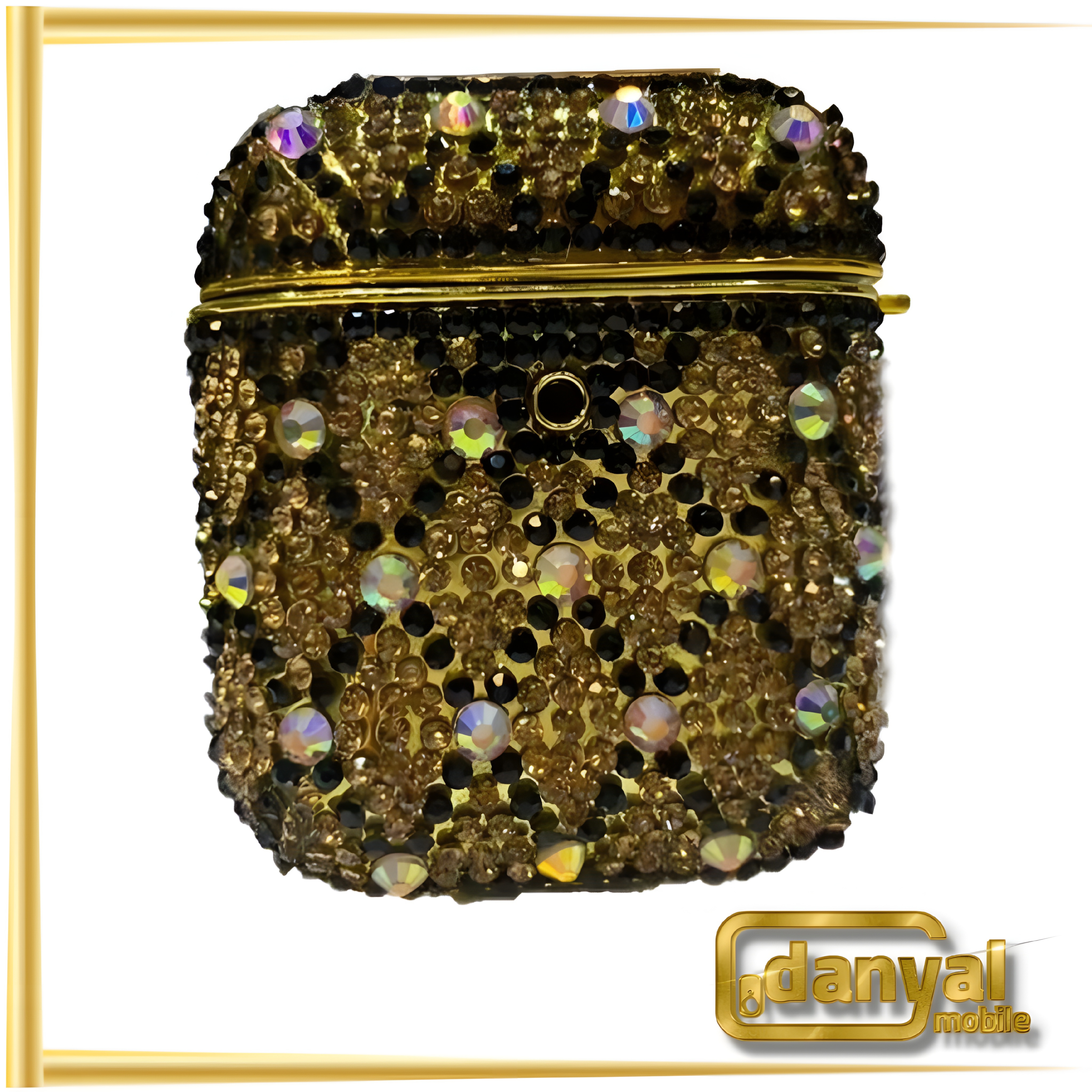 کیف ایرپاد 2 سوارسکی کریستالی طلایی مشکی