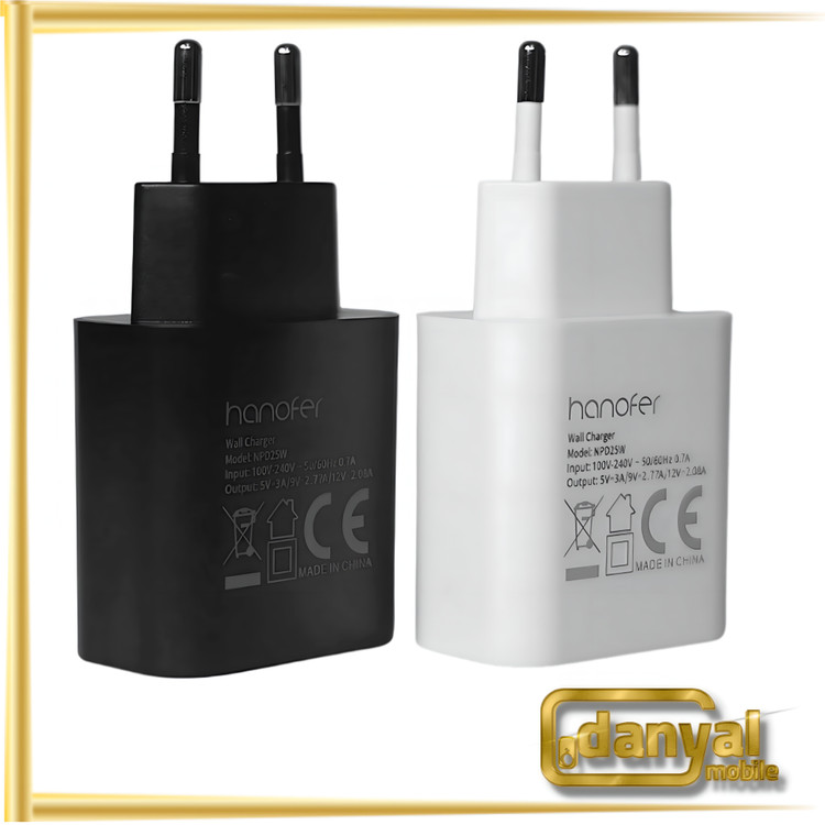 شارژر دیواری 25W فست و PD تک پورت هانوفر مدل NPD25W به همراه کابل Type-C به Type-C