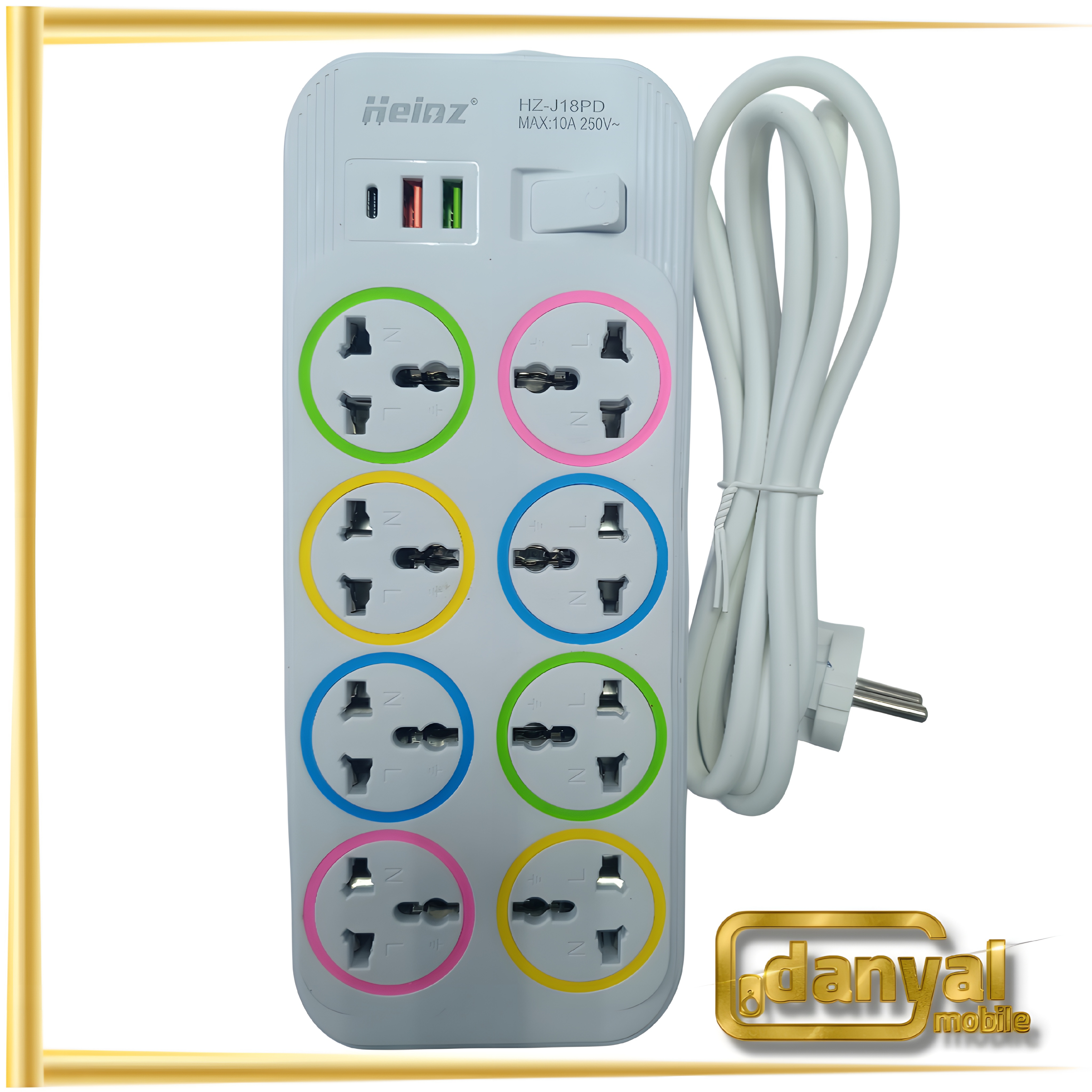 سیاربرق پلاستیک فشرده 8 راهی HZ-J18PD