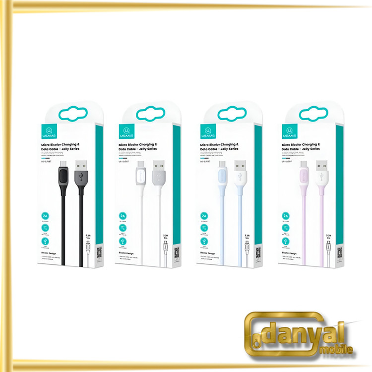 کابل شارژ سریع یو اس بی به میکرو یو اس بی یک متری یوسامز USAMS US-SJ597 Micro Charging