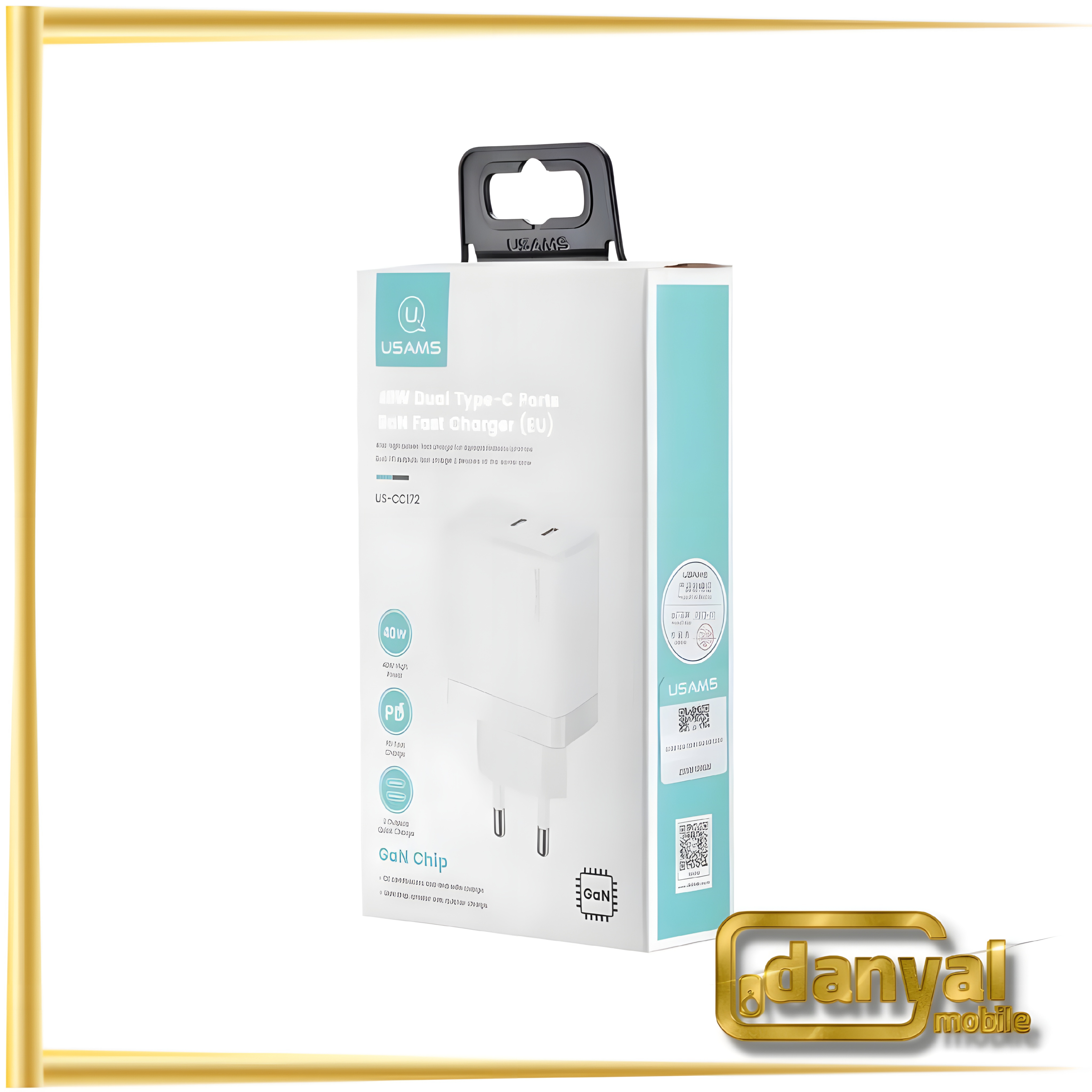شارژر دیواری 40 وات یوسامز US-CC172 PD 3A