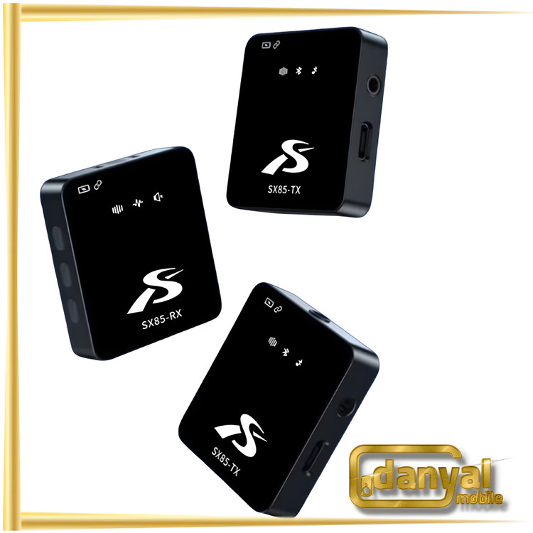 ست میکروفن یقه ای بی سیم مدل SX85 Dual Mic Type-c دوربین