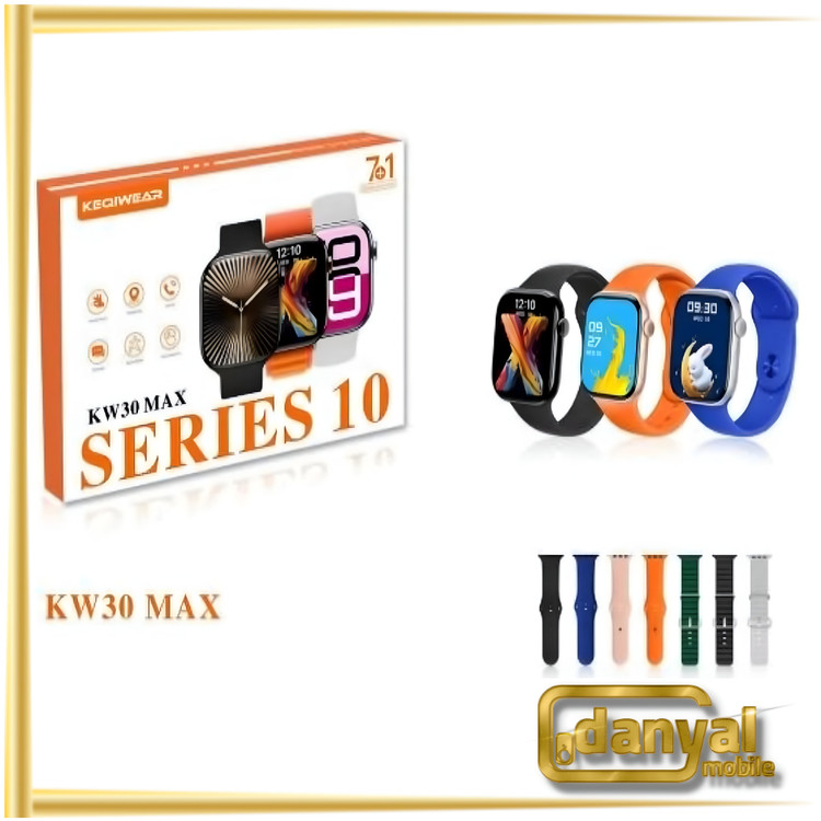 ساعت هوشمند مدل KW30 MAX با 7 بند سیلیکونی