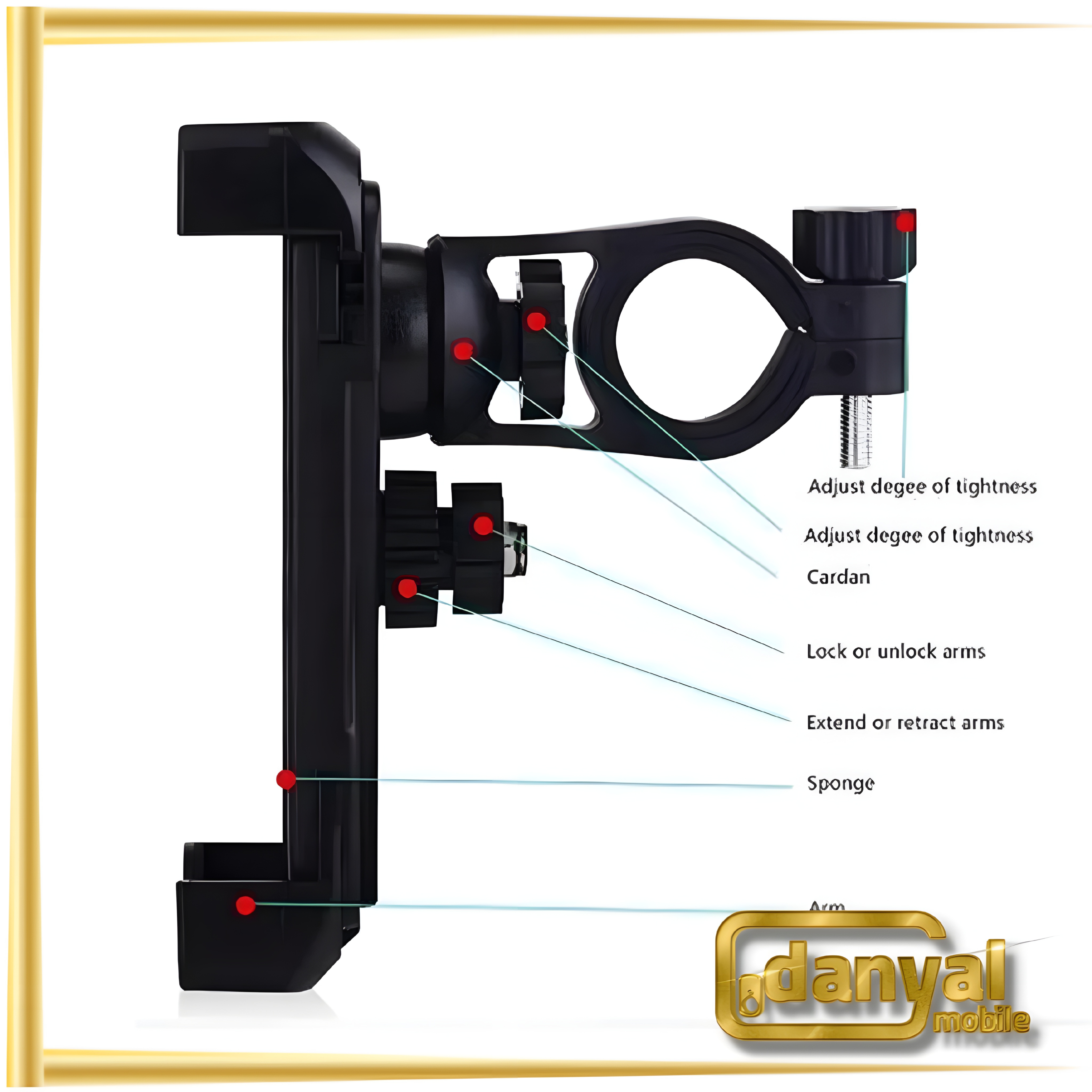 هولدر و نگهدارنده موبایل موتور و دوچرخه CH-01