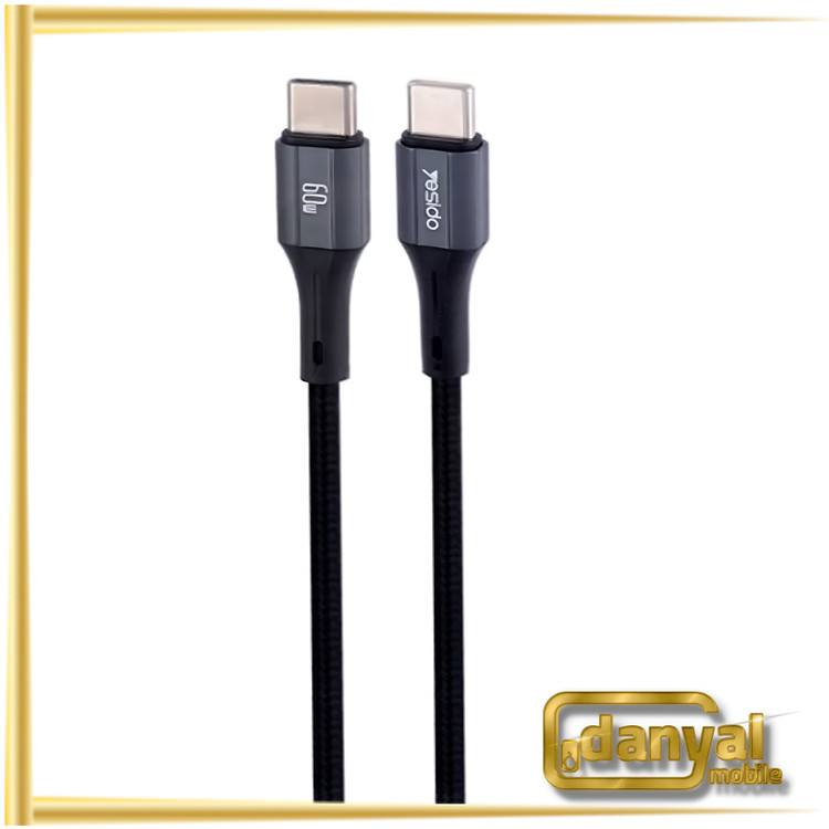 کابل تبدیل فست شارژ Yesido CA96 Type-C To Type-C PD 60W 1.2m