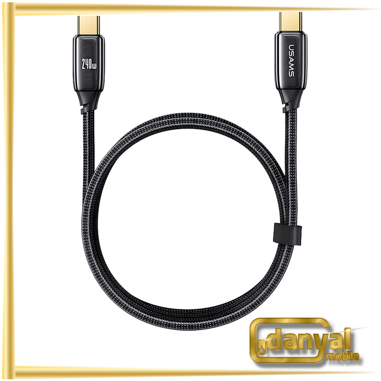 کابل تبدیل فست شارژ Usams US-SJ581 Type-C To Type-C 5A PD3.1 240W 2m