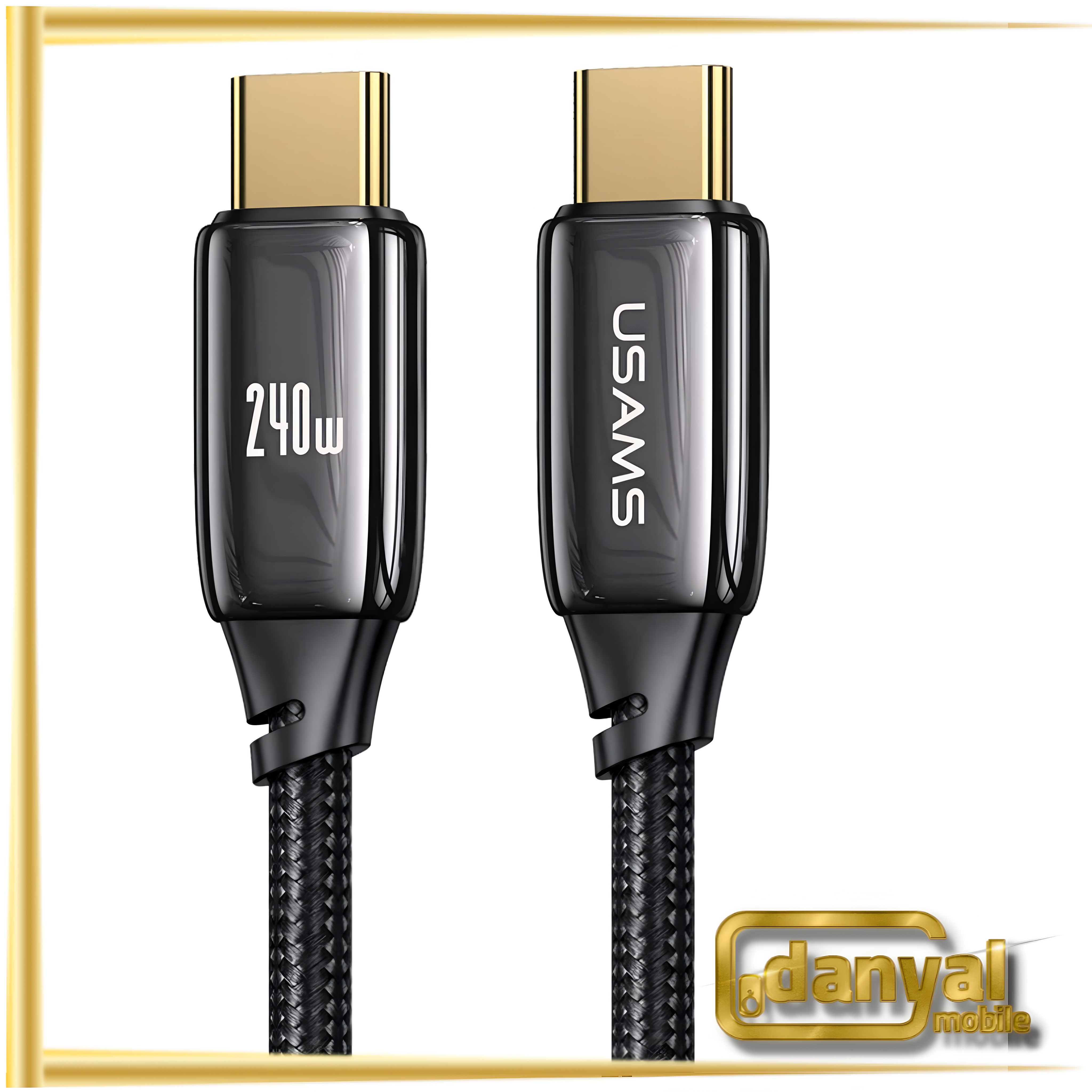 کابل تبدیل فست شارژ Usams US-SJ581 Type-C To Type-C 5A PD3.1 240W 2m