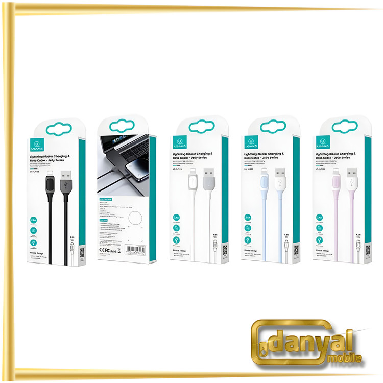 کابل شارژ سریع یواس بی به لایتنینگ 2.4 آمپر یک متری یوسامز Usams Us-SJ595