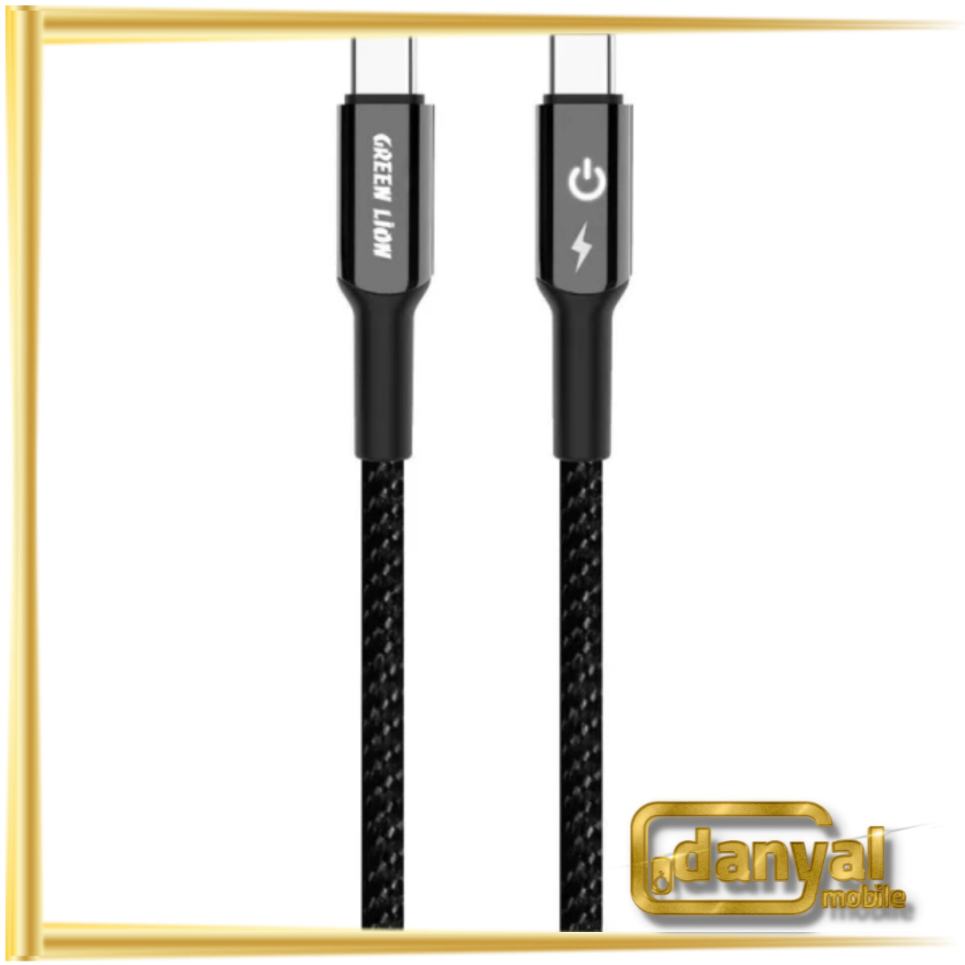 کابل شارژ کنفی USB-C به USB-C گرین لاین 60 وات