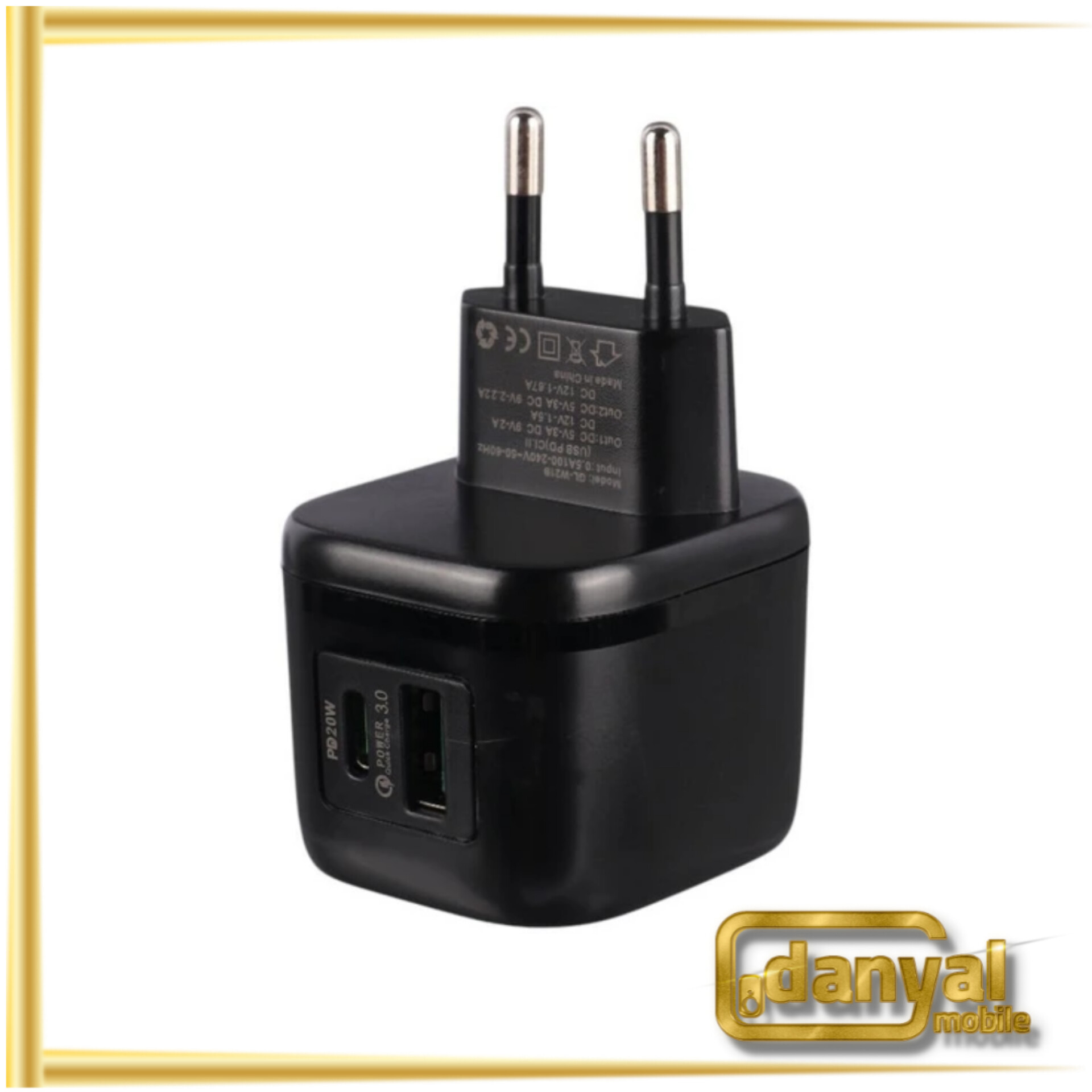 شارژر دیواری گرین مدل PD20W ظرفیت ۲۰ وات دو پورت