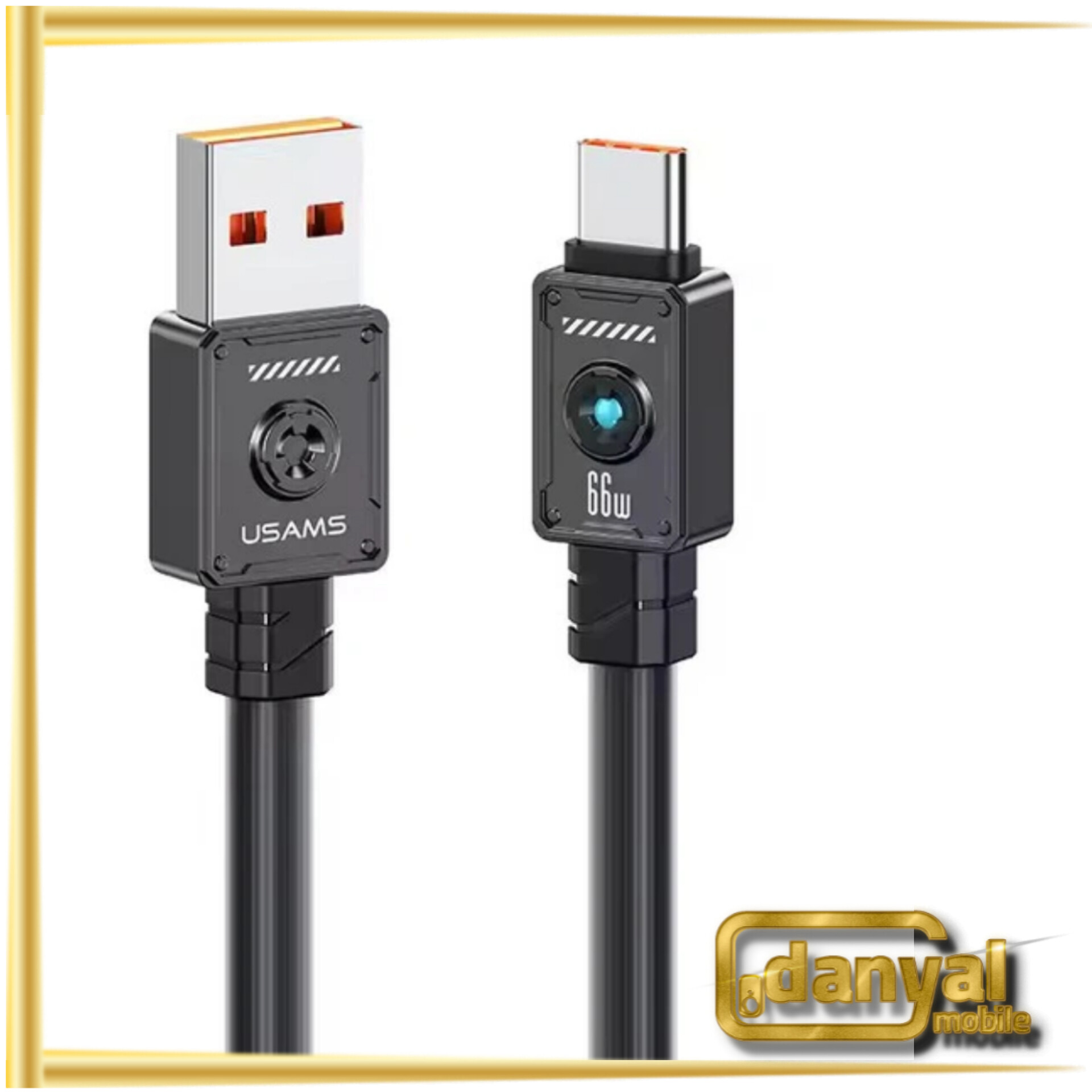 کابل شارژ USB-A to USB-C یوسمز مدل US-SJ686 با طول 1.2 متر توان 66 وات