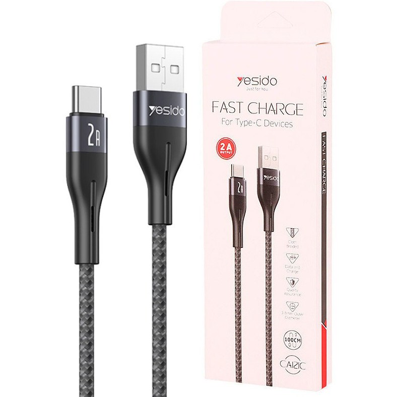 کابل USB به Type-C یسیدو YESIDO CA121 طول 1 متر